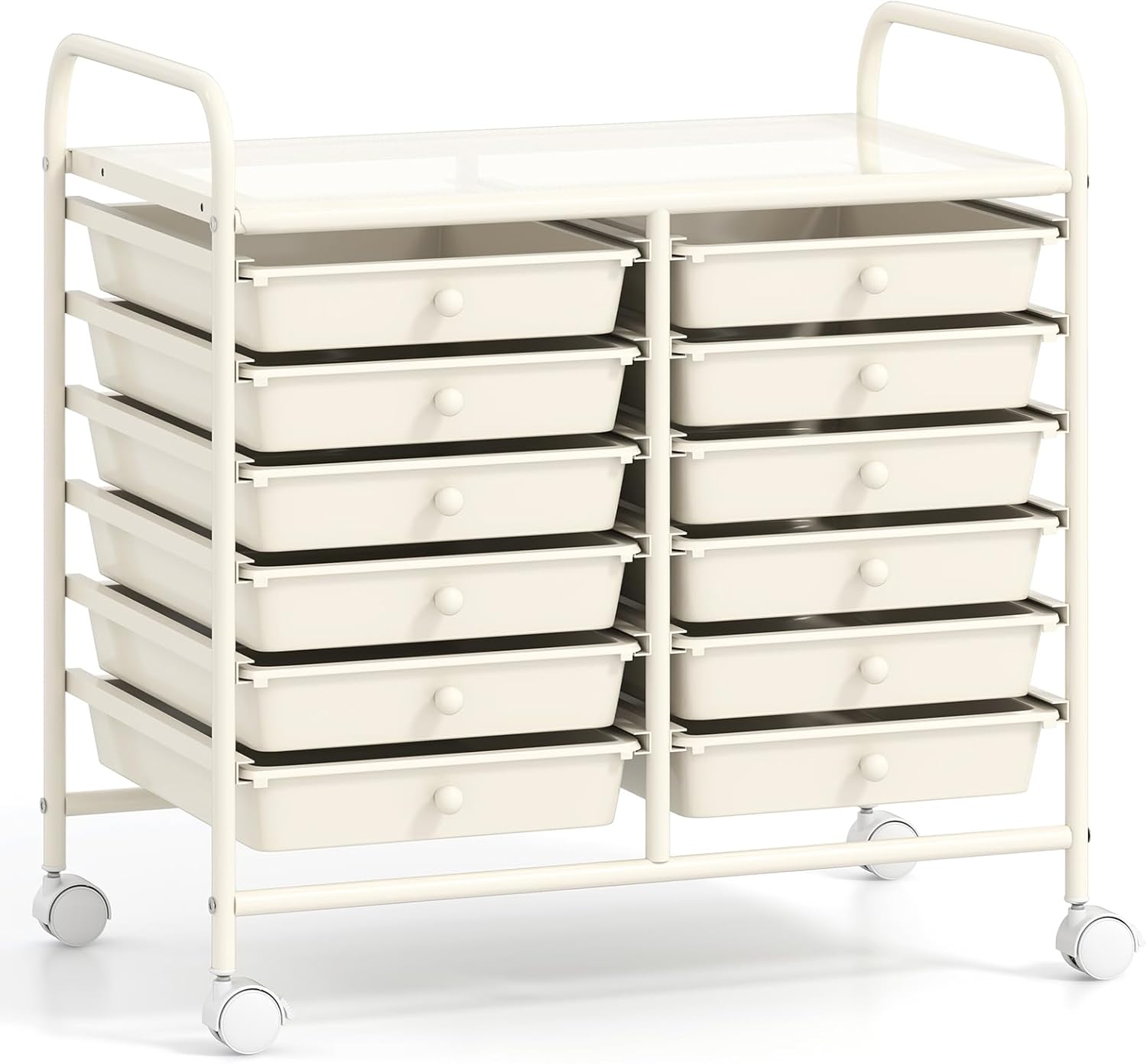 GOFLAME 12-Drawer Rolling Storage Cart for Home Office & Crafts