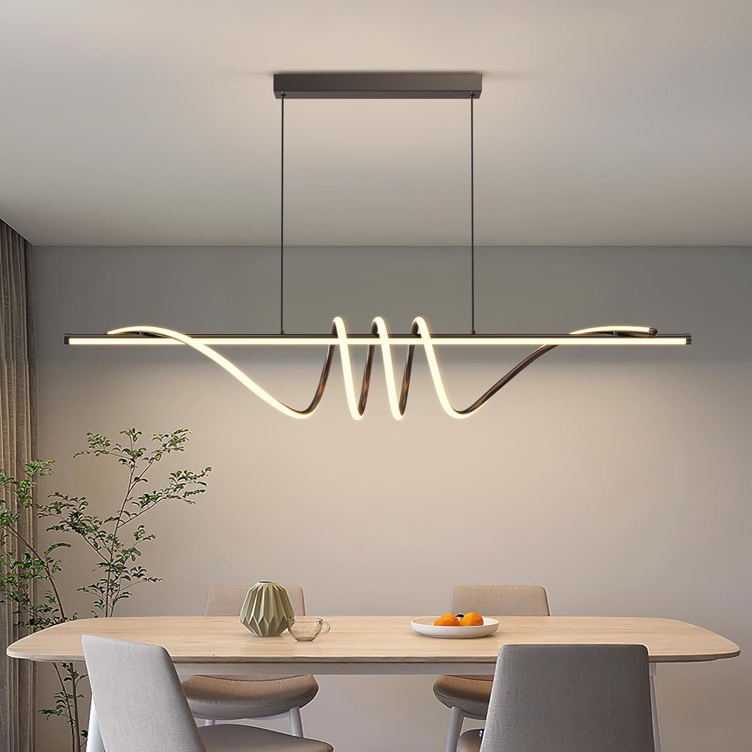 Modern Ceiling Chandelier with Remote Control for Adjustable Lighting