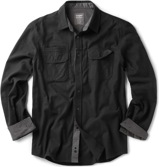 CQR Men's Flannel Button Down Shirts for Outdoor Activities