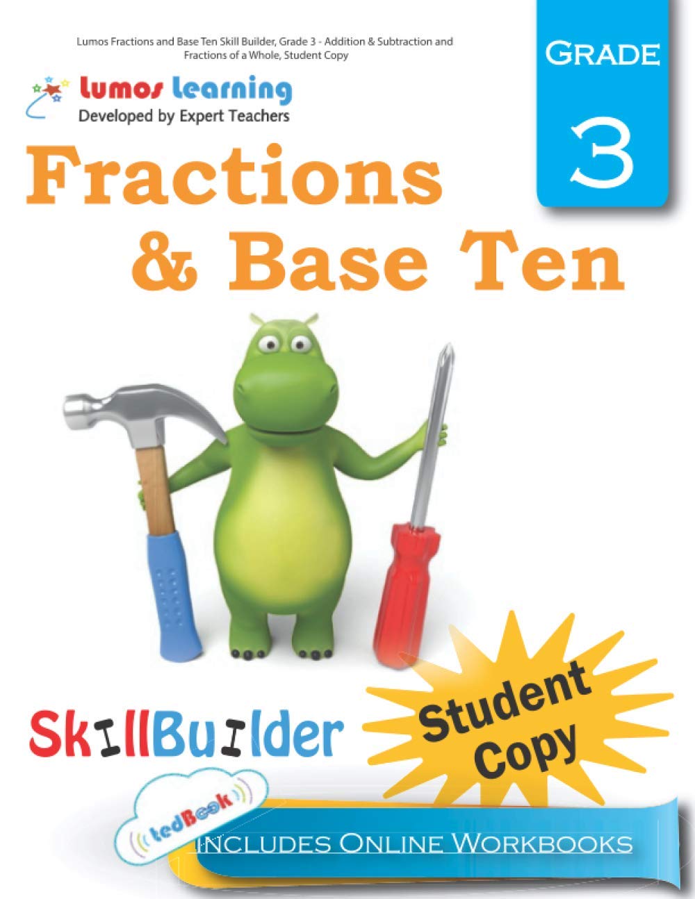 Lumos Fractions and Base Ten Skill Builder for Grade 3 Students