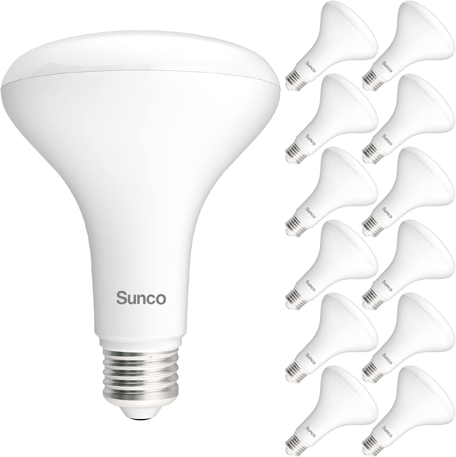 BR30 LED Bulb 12 Pack for Indoor Flood Lighting by Sunco