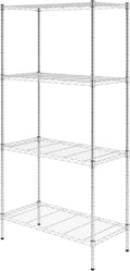 SafeRacks NSF Certified 4-Tier Wire Storage Shelf - Heavy Duty Zinc