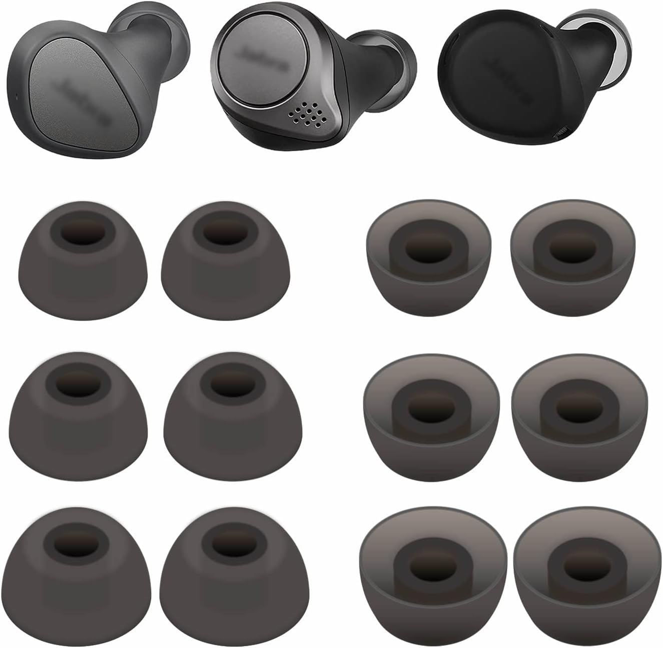 Ultimate Comfort Ear Tips for Jabra Elite - Gray