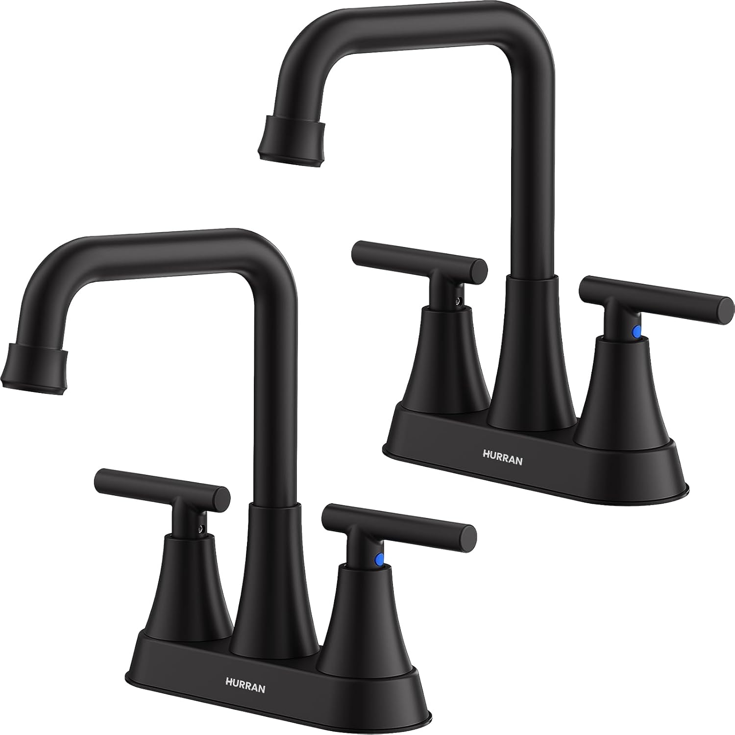 Matte Black Bathroom Sink Faucet with 360 Swivel Spout Design