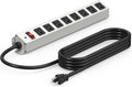 CCCEI 8-Outlet Corner Power Strip - Heavy Duty Metal Surge Protector