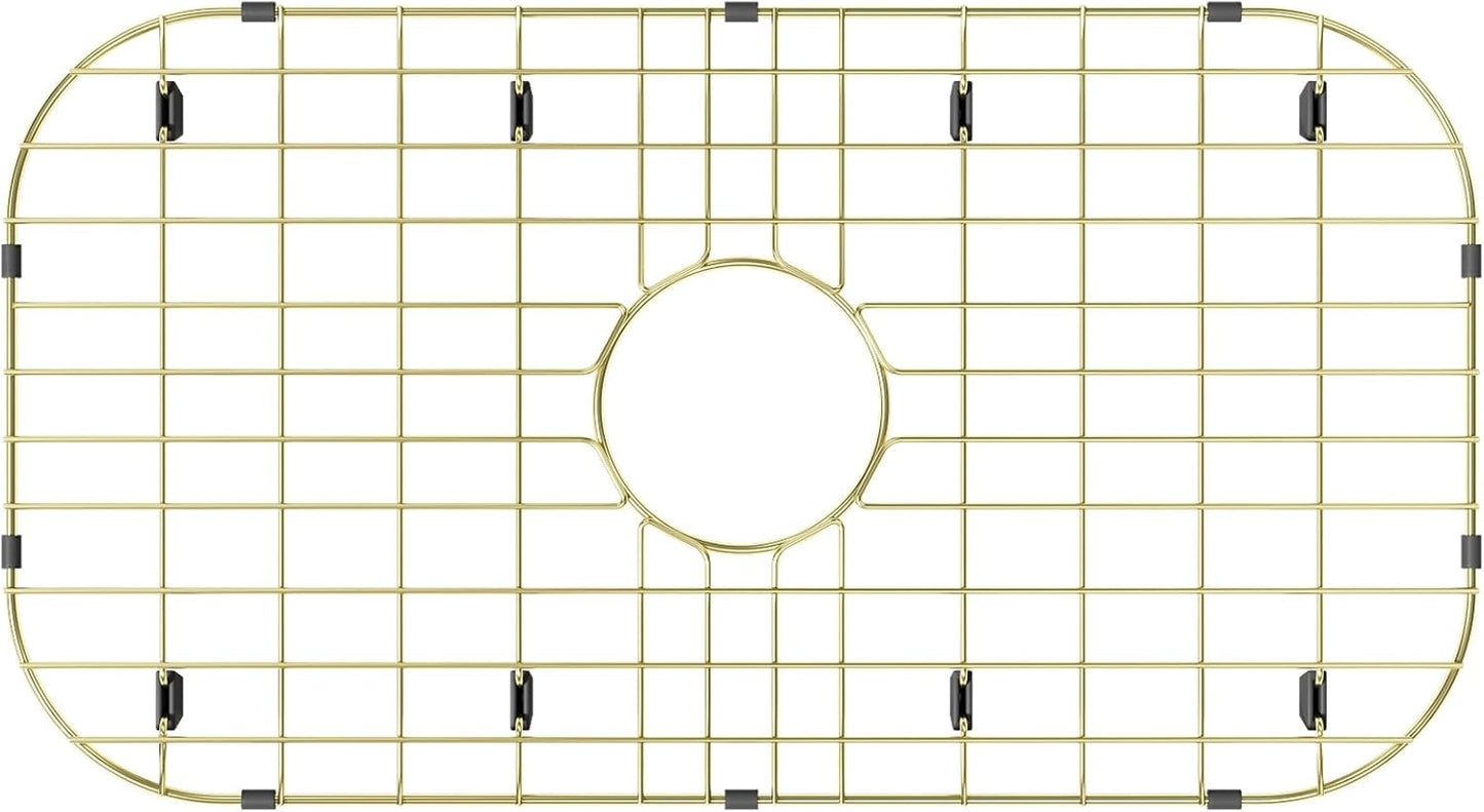 26in L x 14in W Gold Sink Protectors for Kitchen Sink Grate