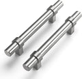 3-3/4 in Brushed Nickel Cabinet Pulls 25 Pack - Durable Satin Kitchen
