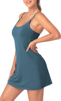 Womens Tennis Dress with Built-in Bra & Shorts - Supportive Athletic