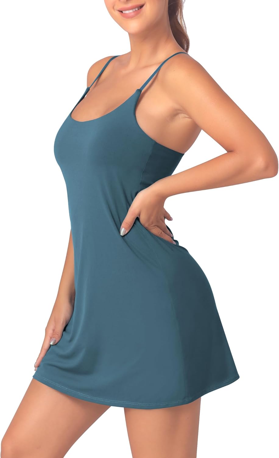 Womens Tennis Dress with Built-in Bra & Shorts for Active Wear