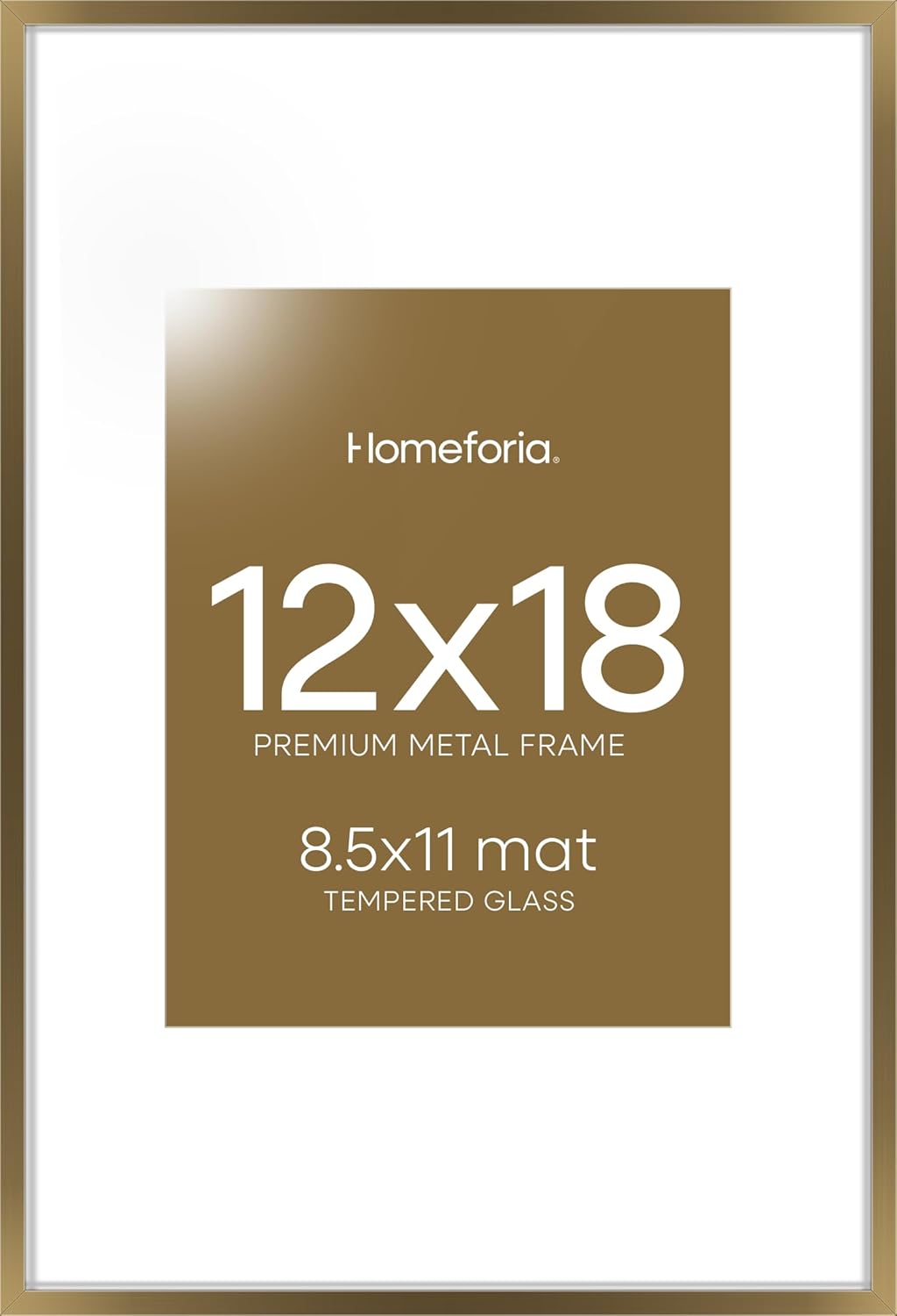 Homeforia 12x18 Bronze Picture Frame for Stylish Displays
