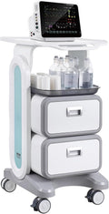 VEVOR 3 Tiers Lab Cart with 2 Drawers & Top Tray - Stable Mobile