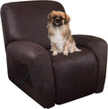 Recliner Chair Covers Leather Like 4-Piece Slipcover - Pet-Friendly