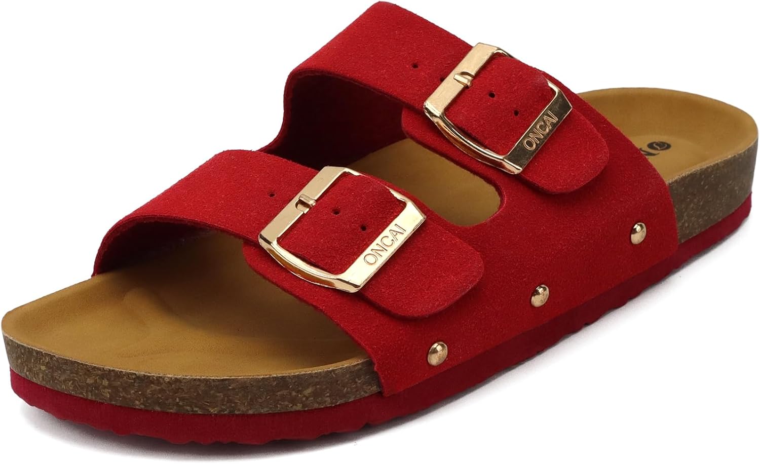 ONCAI Womens Flat Slide Sandals with Arch Support for Comfort