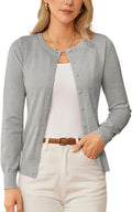 GRACE KARIN Women's Classic Long Sleeve Knit Cardigan (Style B8F1)