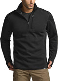 CQR Men's Quarter Zip Utility Fleece Pullover - Warm Layering