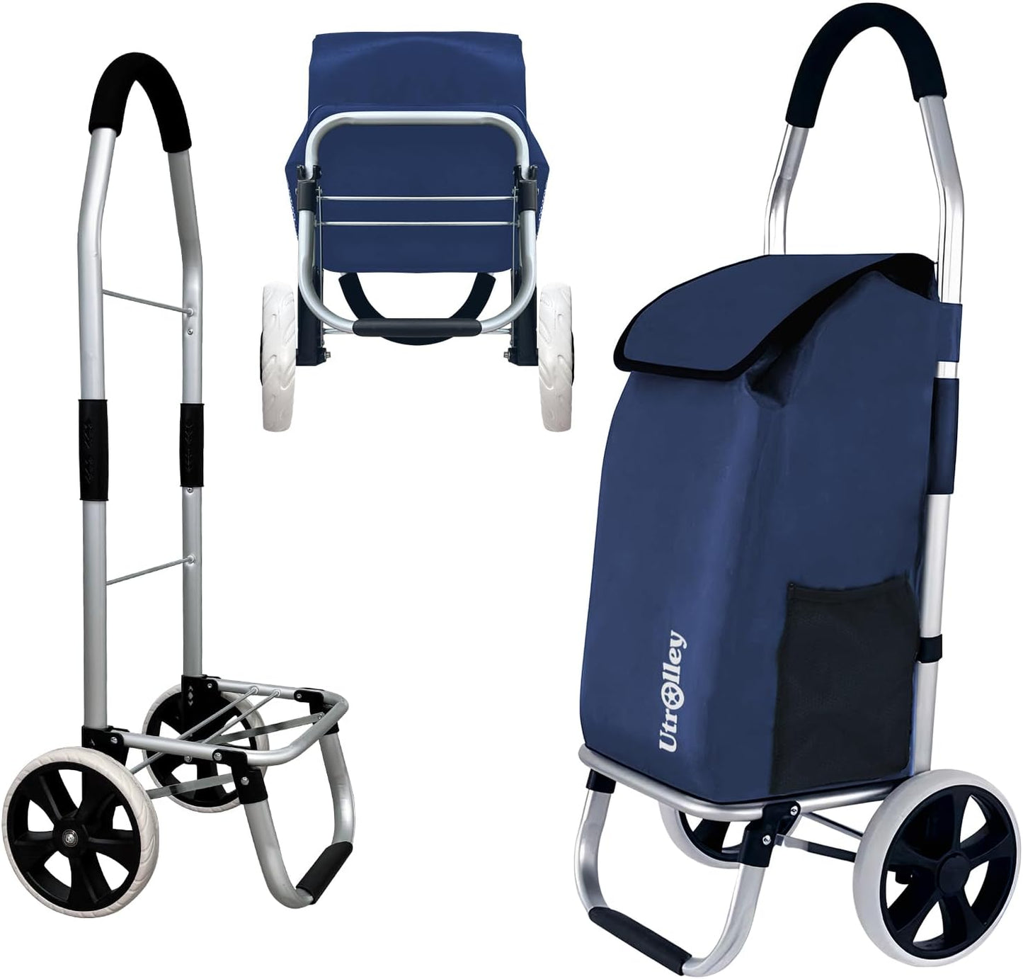 Ultra Lightweight Foldable Shopping Cart with Large 40L Capacity
