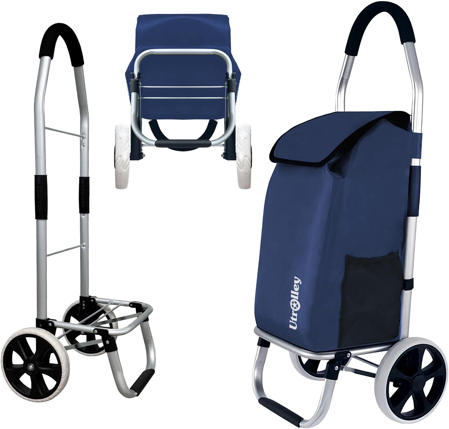 Ultra Lightweight Foldable Shopping Cart with Large 40L Capacity