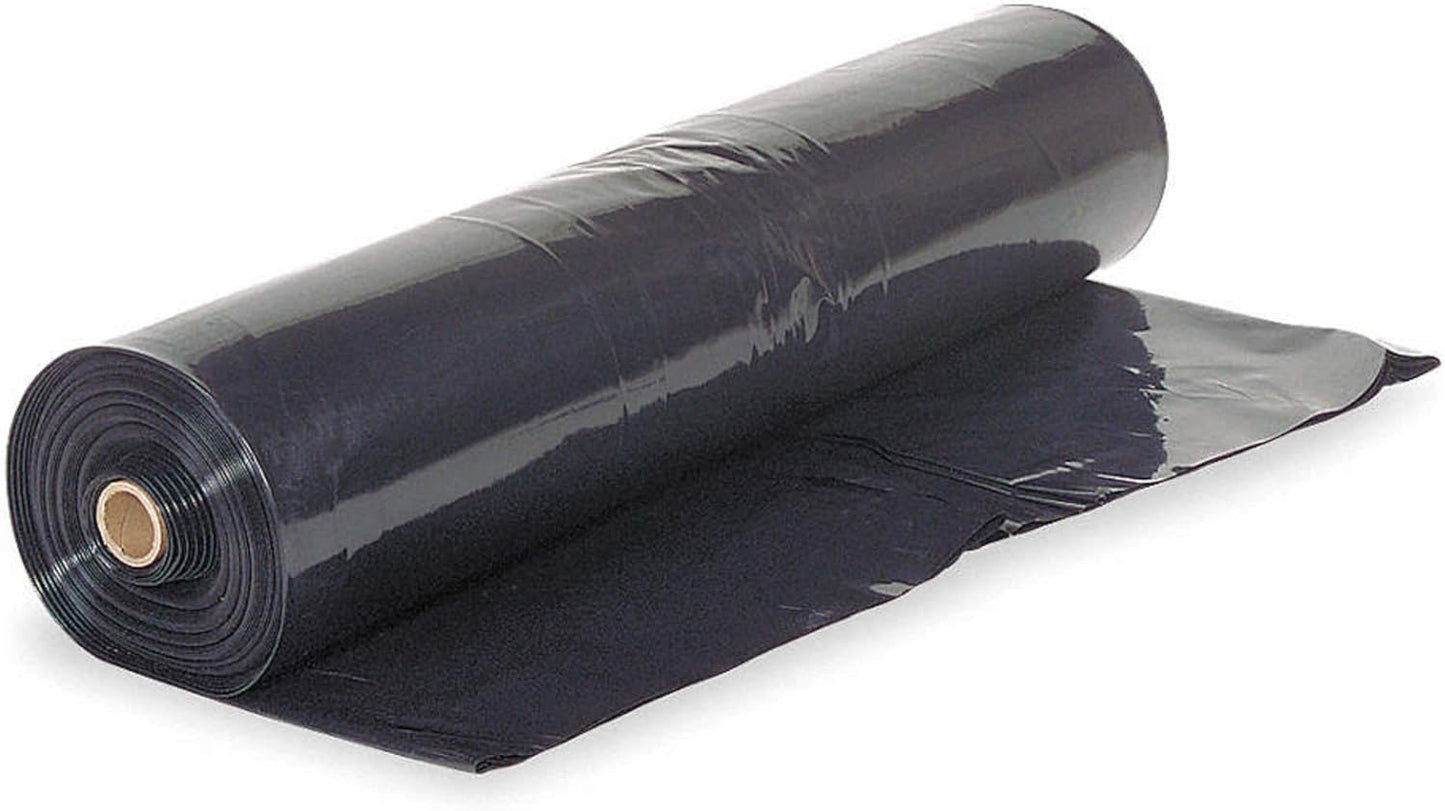 6 Mil Black Plastic Sheeting - Heavy Duty Tarp for Multiple Uses
