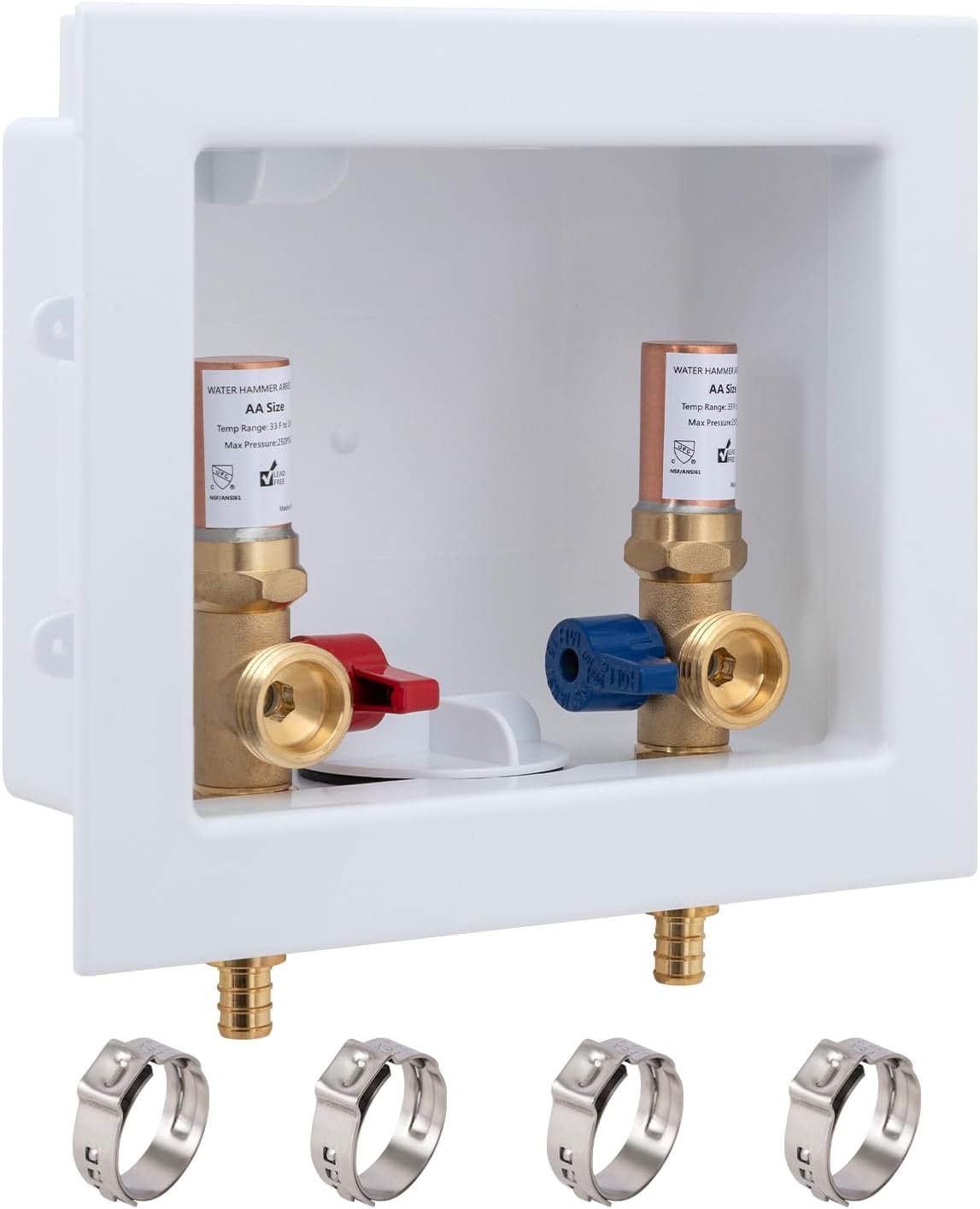 SUNGATOR Washing Machine Outlet Box with Brass Hammer Arrestor