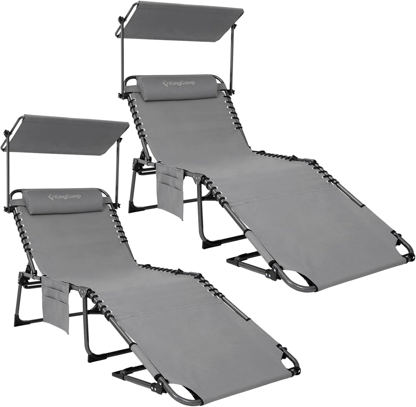 Ultimate Portable Tanning Chair with Face Hole and Canopy Shade