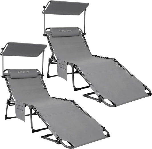 Ultimate Portable Tanning Chair with Face Hole and Canopy Shade