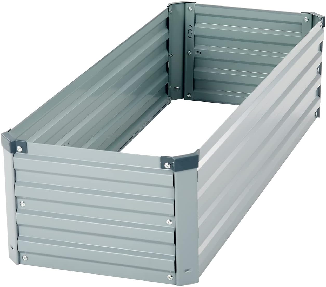 4x1.5x1ft Galvanized Raised Garden Bed for Vegetables and Flowers