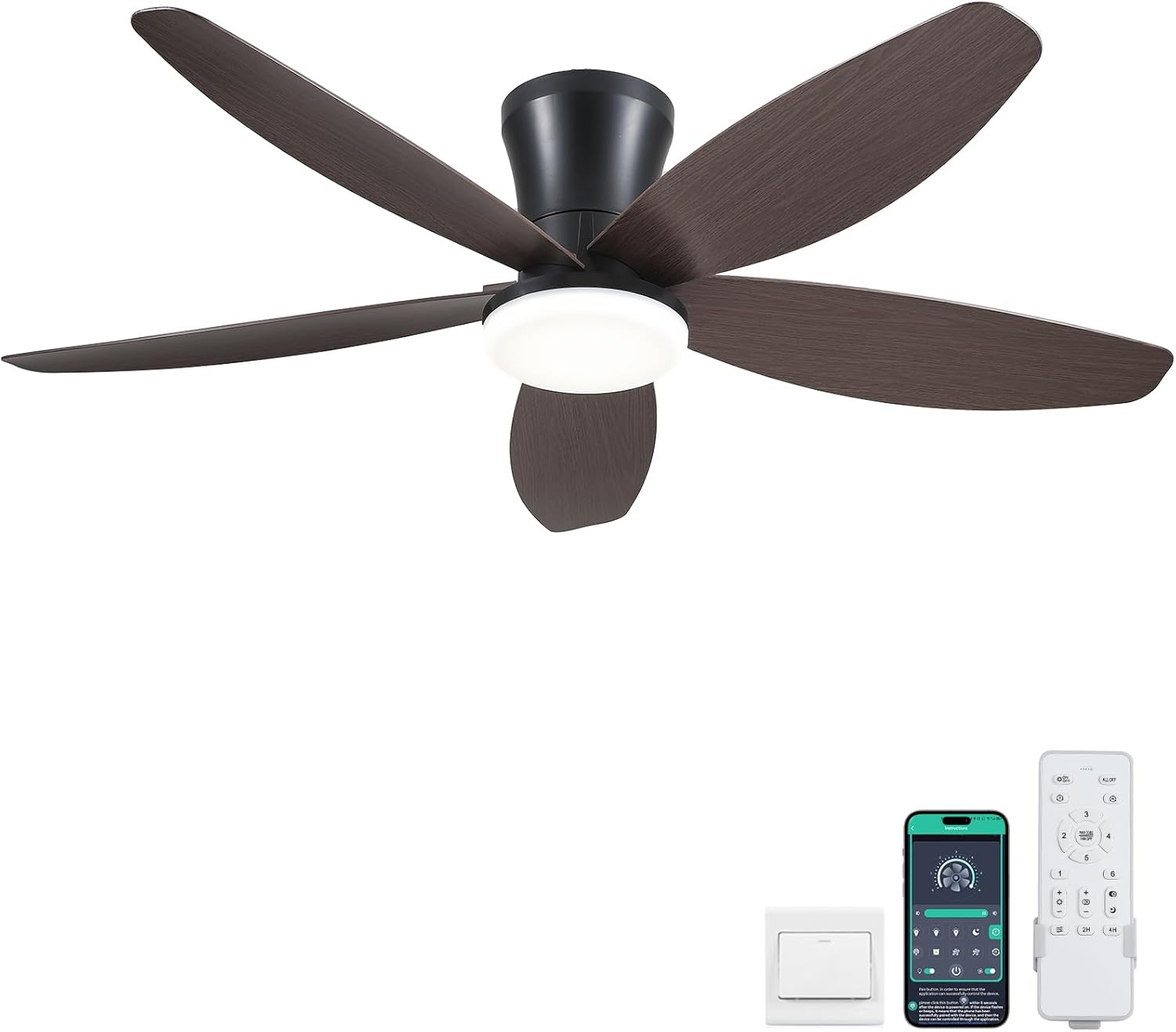 42 Low Profile Ceiling Fans with Lights and Remote Control