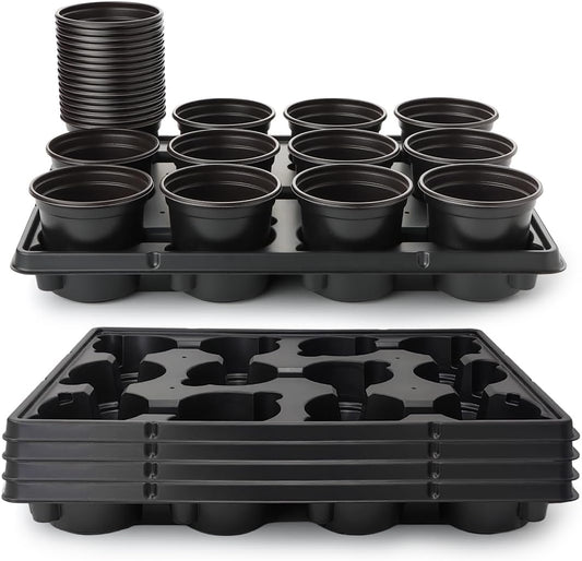 4 Inch Plastic Plant Pots for Seed Starting and Nursery Use