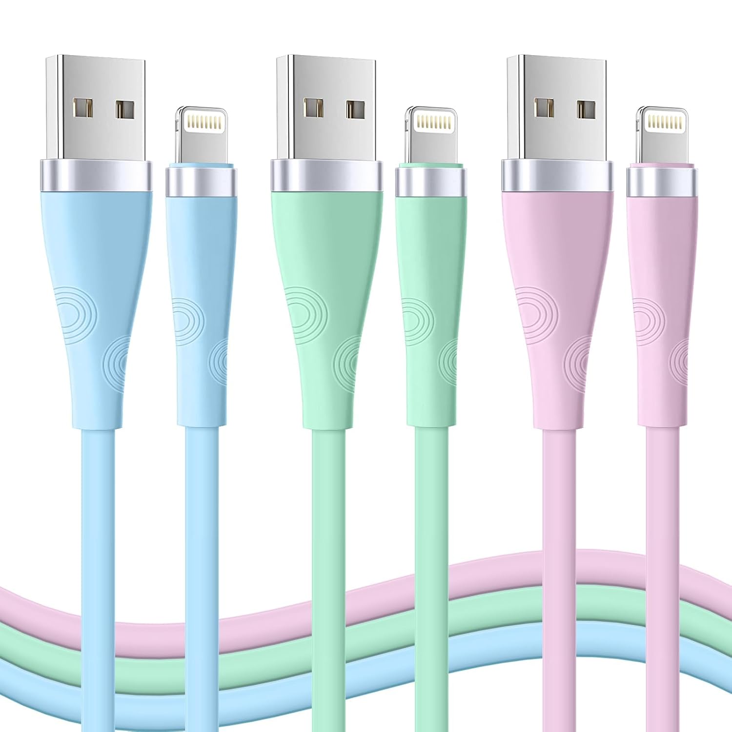 Fast Charge 6FT Apple MFi Certified Lightning Cable Set