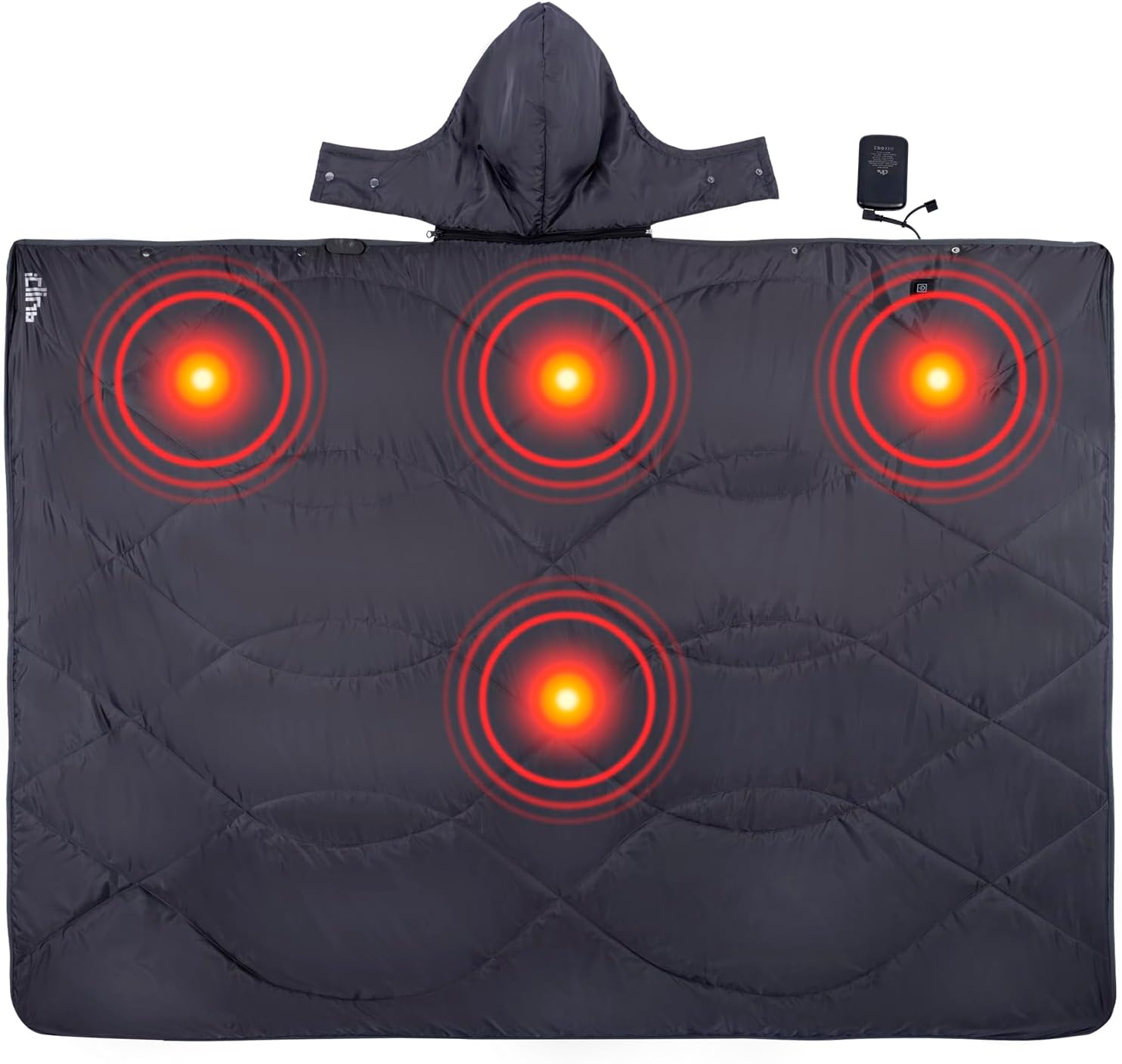Stay Warm Anywhere: iClimb Heated Hooded Blanket