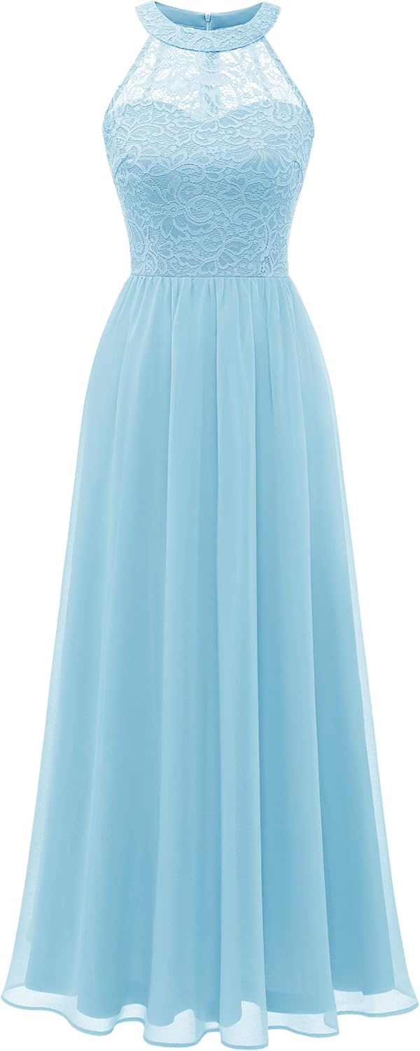 Elegant Halter Long Prom Dress for Women by Wedtrend