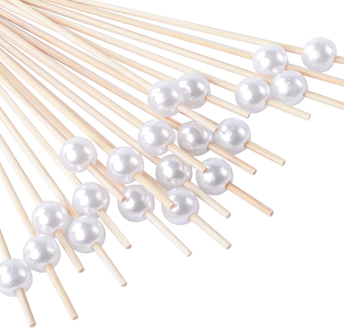 FOONLOK 100PCS White Cocktail Toothpicks - Perfect Appetizer Skewers