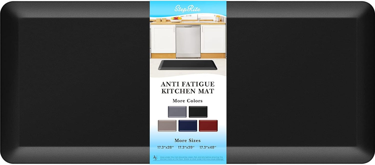StepRite Anti-Fatigue Kitchen Mat 4/5 Inch Thick - Non-Slip, Waterproof, Stain Resistant ~