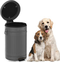 3.1 Gallon Metal Dog Waste Can with Lid - Outdoor Odor Control