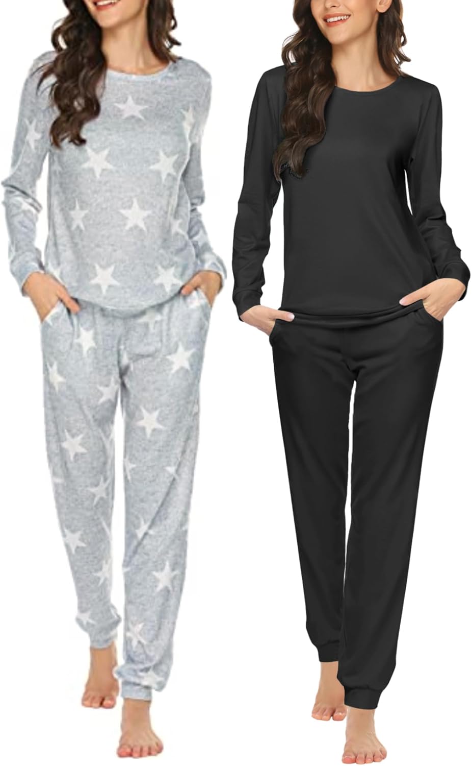 Ekouaer 2 Pack Women's Pajama Set for Ultimate Comfort