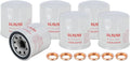 Kefly 15208-65F0E Engine Oil Filters (6 Pack) - Durable Metal End Caps