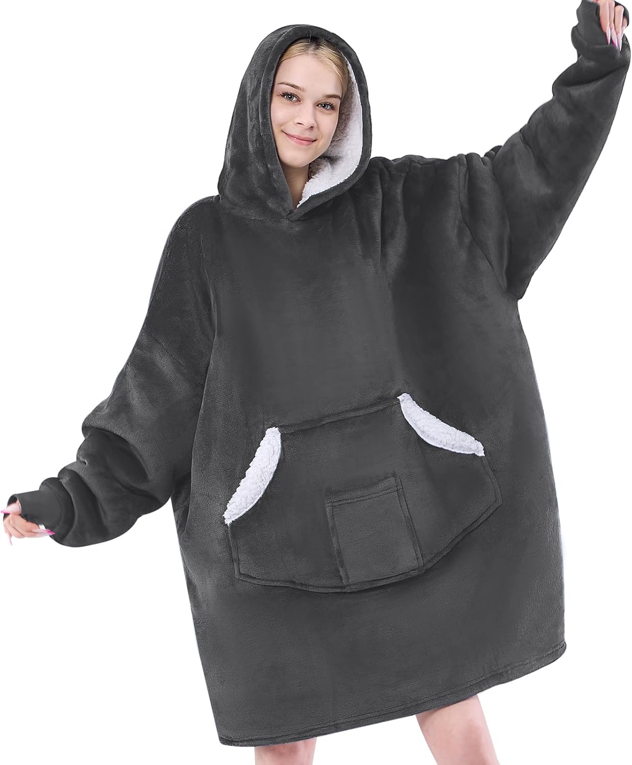 NORD ECO Cozy Sherpa Hoodie Blanket