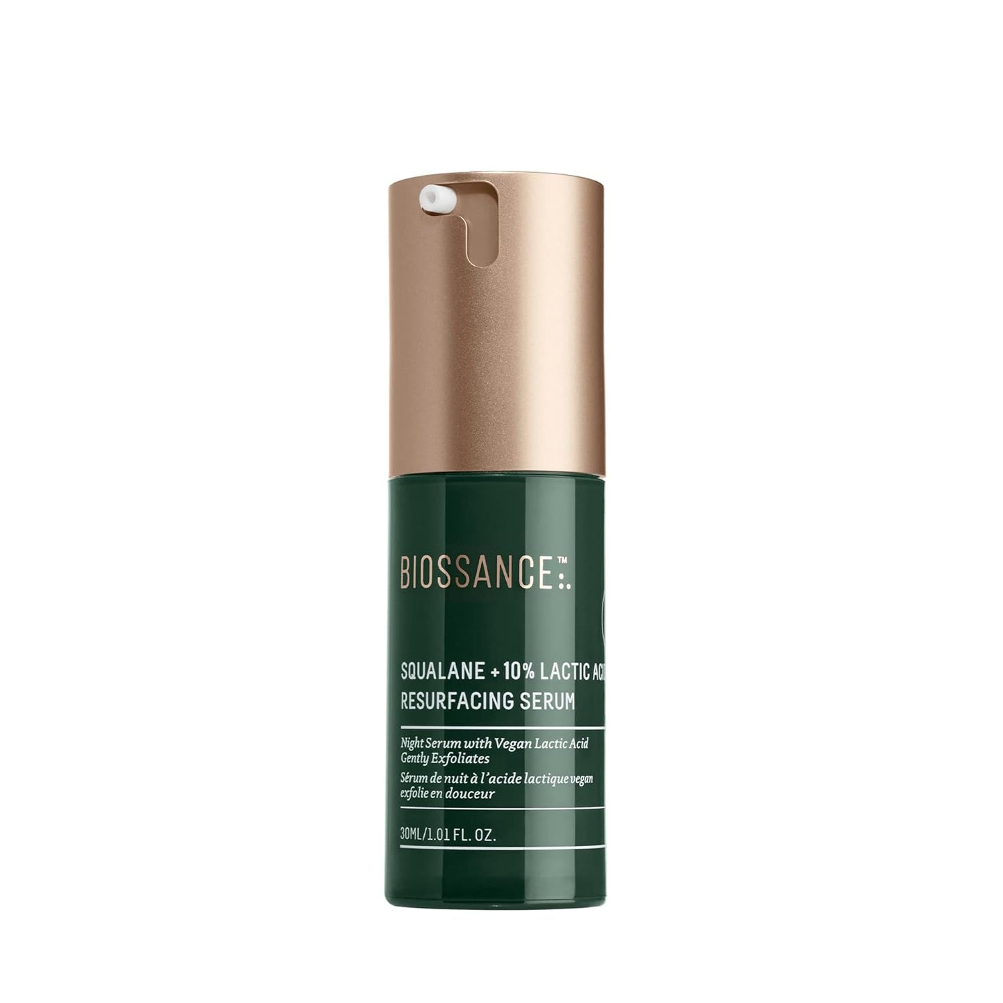 BIOSSANCE Squalane + Lactic Acid Night Serum for Skin Texture