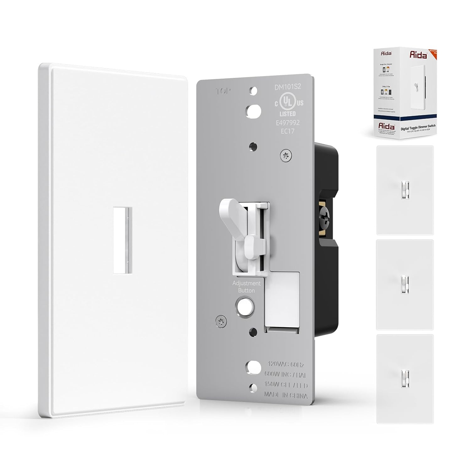 AIDA Digital Toggle Dimmer Switch for Smooth Dimming Control