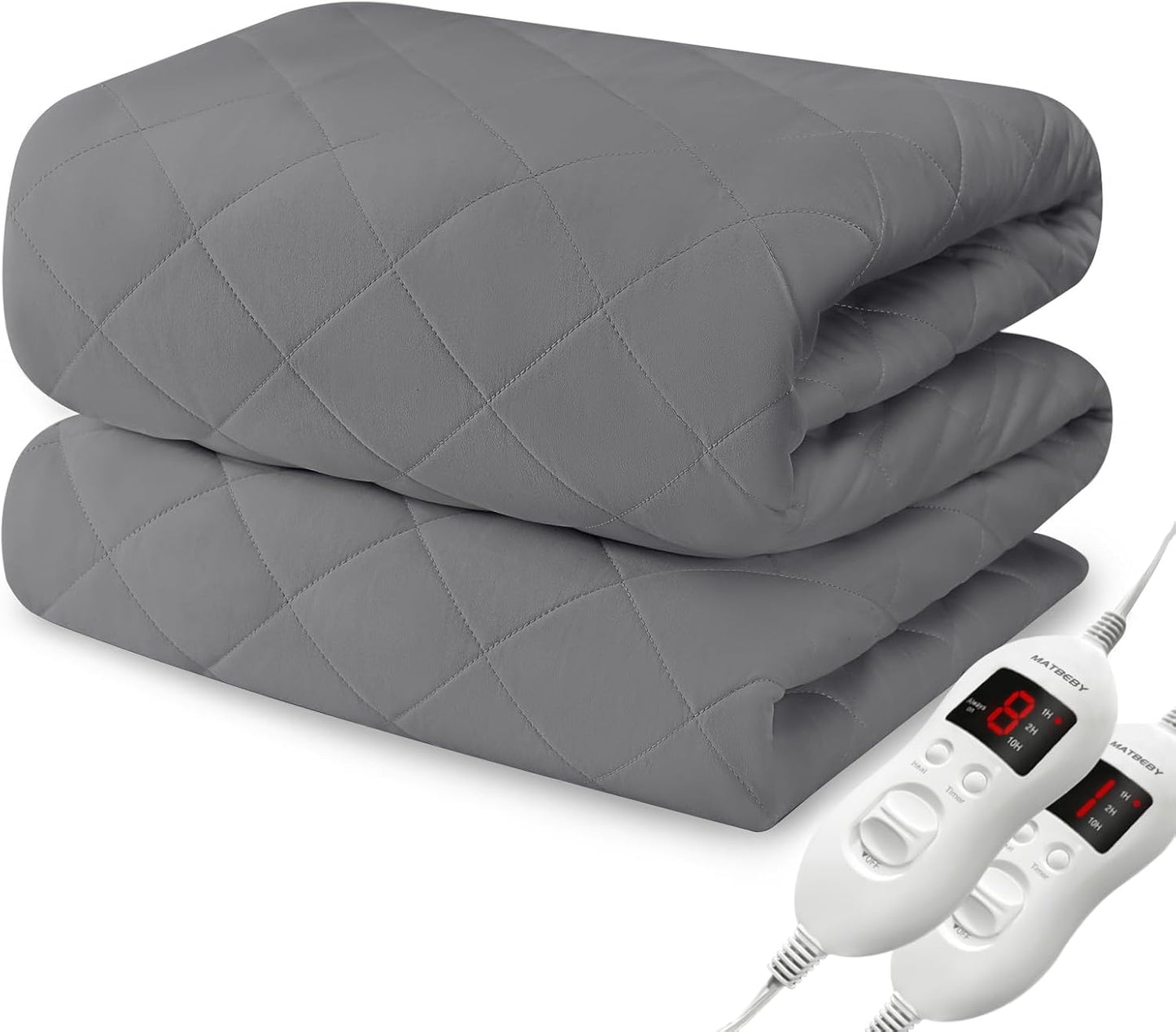 Heated Mattress Pad King Size with Dual Control and 8 Settings