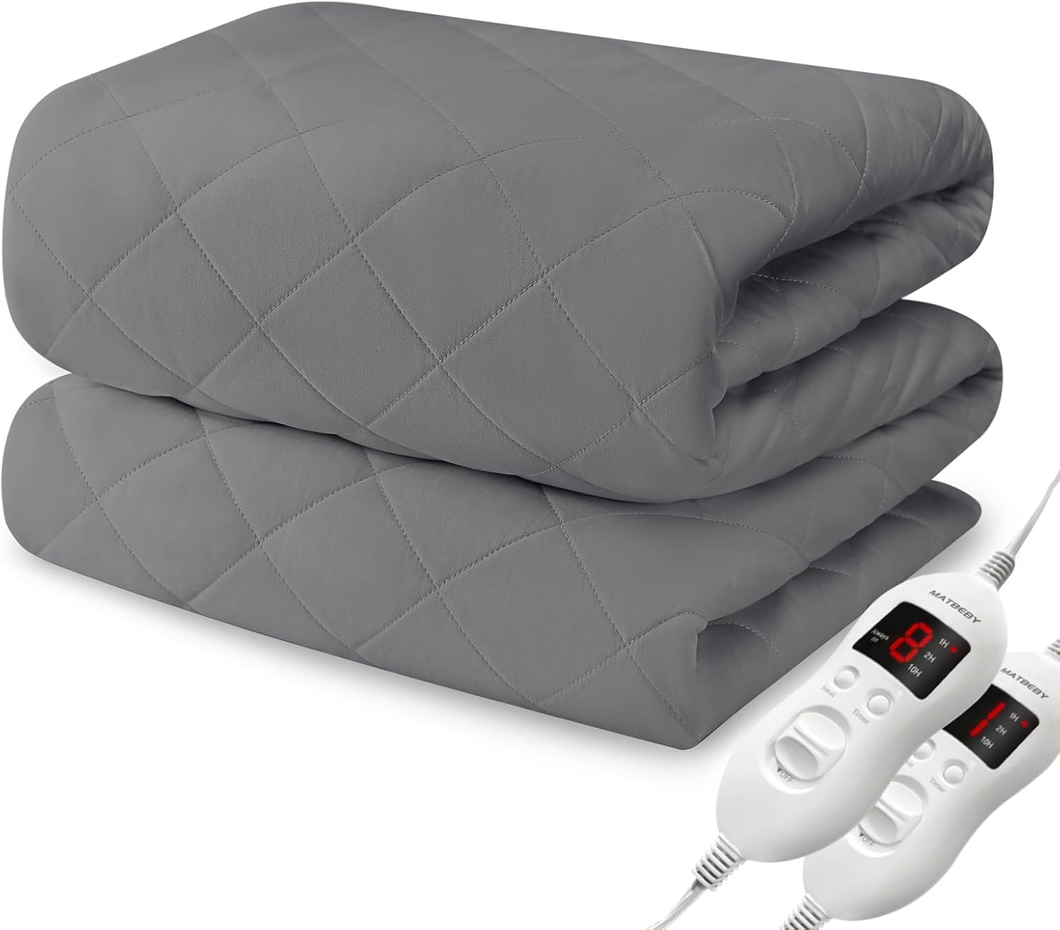 Heated Mattress Pad King Size with Dual Control and 8 Settings