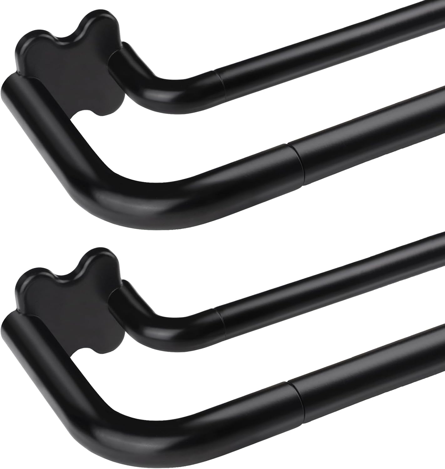 Blackout Dual Curtain Rods Set for Windows 48 to 84 Inch