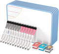 Small Dry Erase Lapboard 9 x 12 in 6 Pack - Reusable Classroom Boards