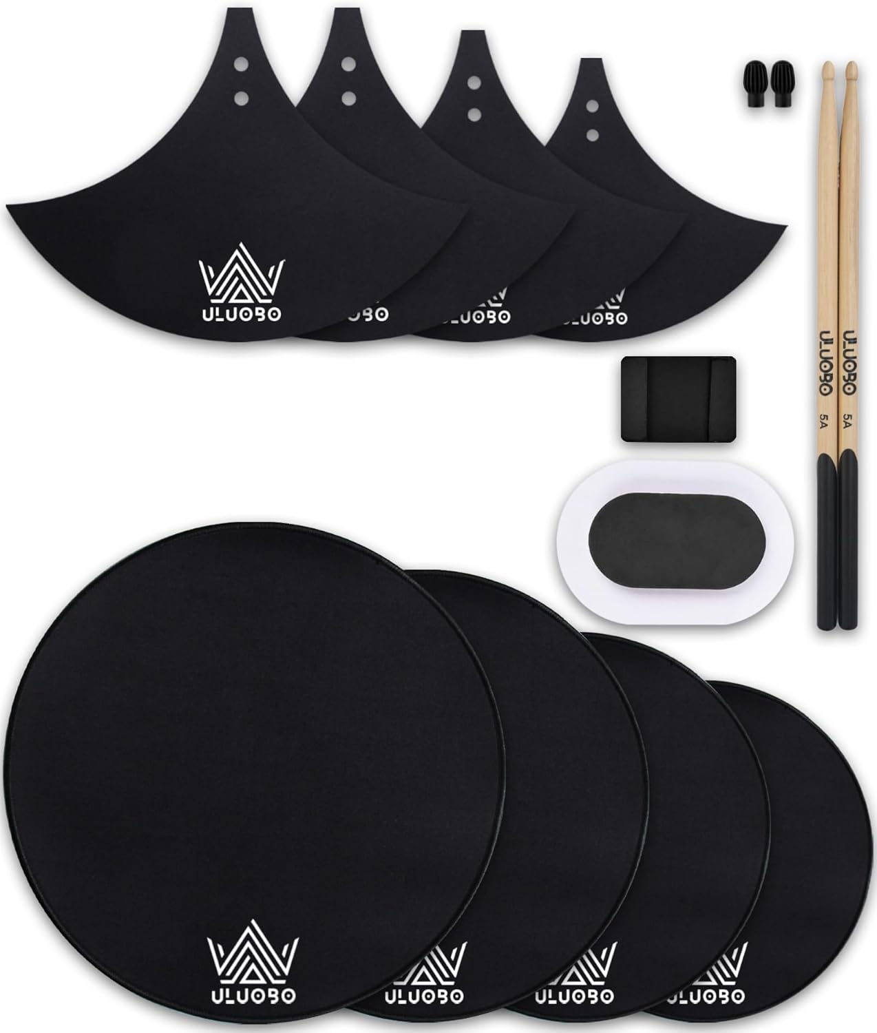 Drum Mute Pads Set for Quiet Practice and Real Drum Feel