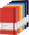 SUIN A5 Lined Notebooks: 6 Pack 200 Pages - Perfect for Work/Travel/College
