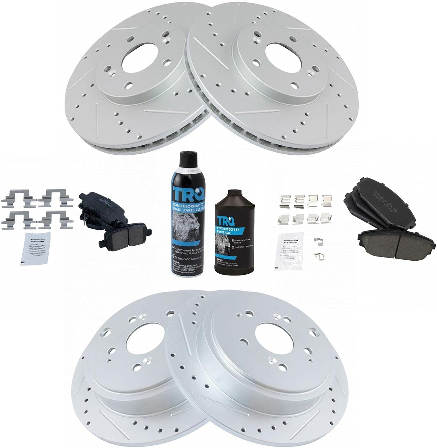TRQ Performance Brake Pad & Rotor Kit for 2001-2002 Acura MDX