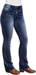 Women's 90s Mid Rise Bootcut Jeans - High Stretch Denim Fit