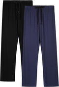 BAMBOO COOL Mens Pajama Pants 2 Pack - Soft Breathable Lounge Wear