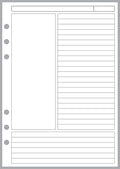 A5 Cornell-Style Notes Pages for 6-Ring A5 Notebooks - Smooth 120gsm