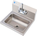 WILPREP Hand Sink Commercial Stainless Steel Utility Sink 17x15